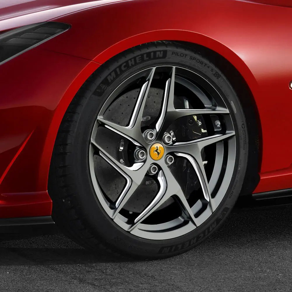 20” Ferrari Wheels 5x114 Dark Gunmetal MF | 458 Italia, 458 Spider, 488 GTB, 488 Spider, F8 Tributo, F8 Spider R&H wheels